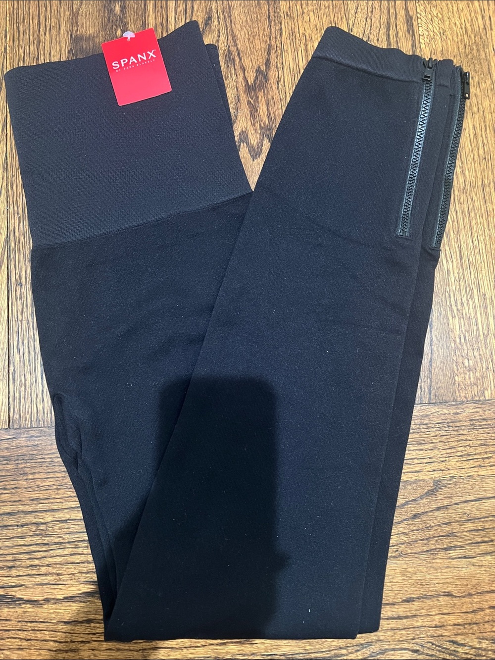 SPANX Black High-Waist Ankle Zip Leggings